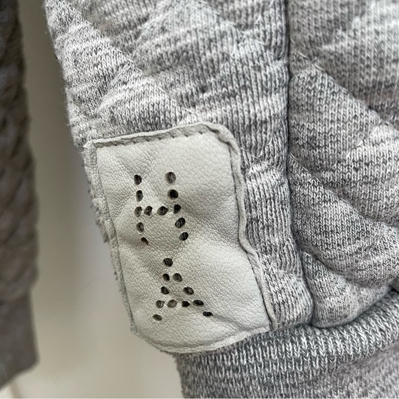 Scotch & Soda Men's Quilted Bomber Sweat Jacket Home Alone Large Gray Melange - Picture 5 of 10